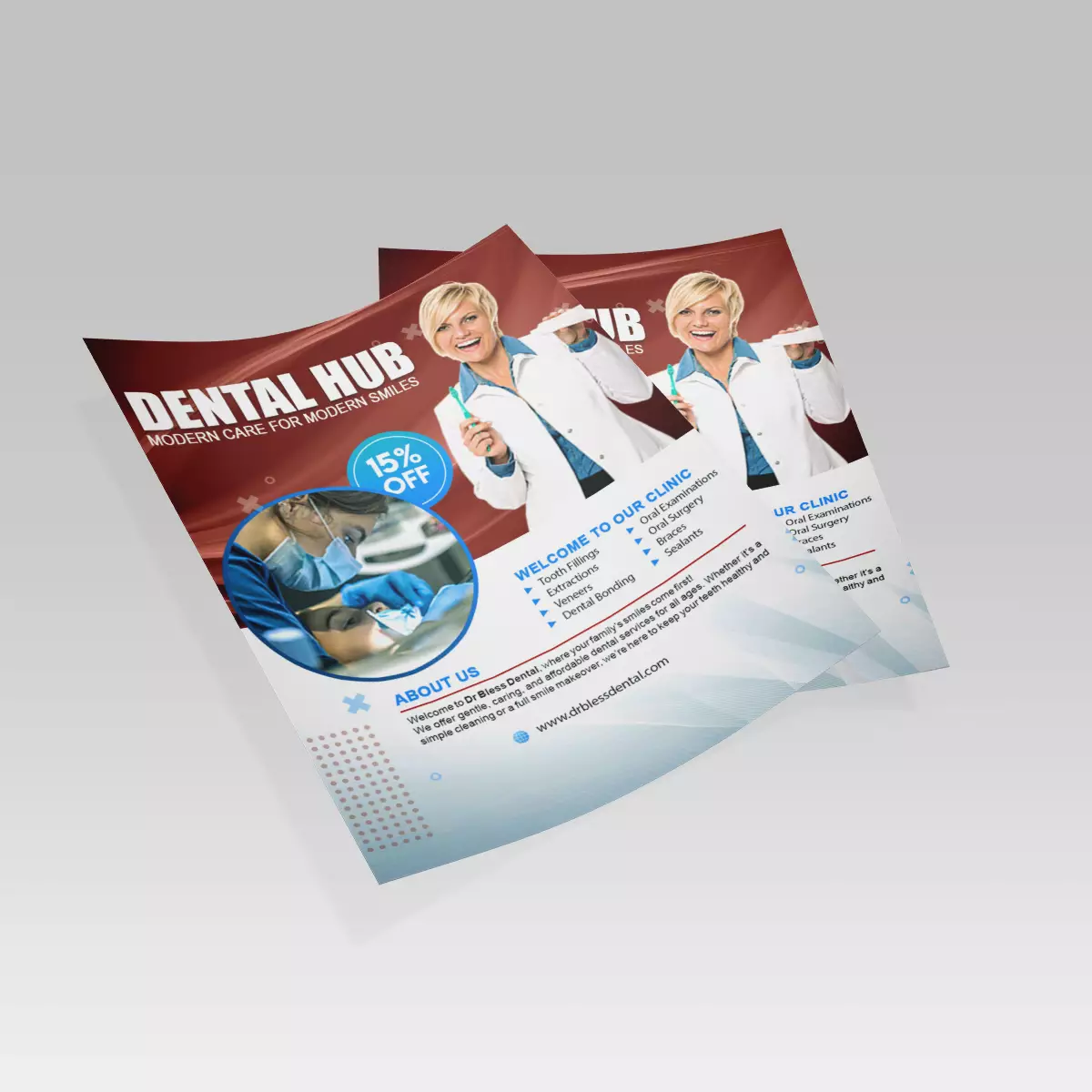 Free dental Flyer Template PSD by ARIDESIGN